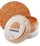 Mica Naranja en polvo brillante de Aroma Zone en envase transparente para maquillaje y manualidades