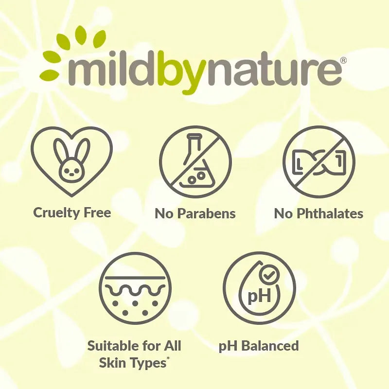 Comprar jabon de Castilla Mild By Nature sin crueldad, sin parabenos, sin ftalatos, apto para todo tipo de piel y pH equilibrado