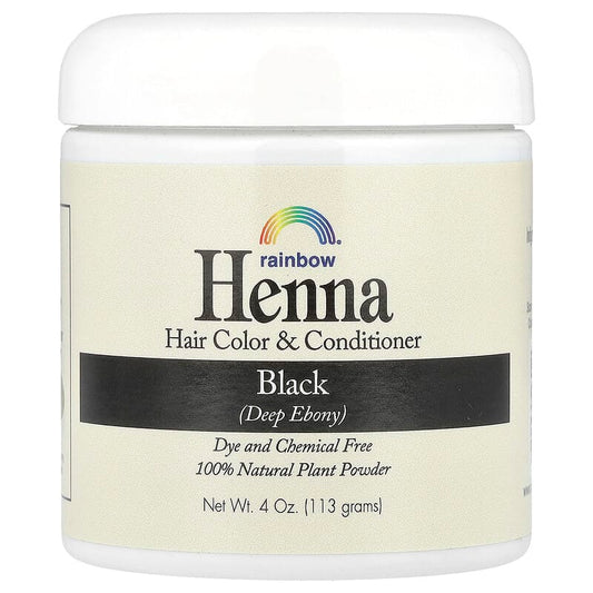 Henna Natural Negra Rainbow 113g Black - Hena Coloración Vegetal para Cabello
