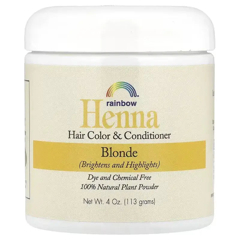 Henna Natural Rubio Rainbow 113g Blonde - Coloración Vegetal para Cabello