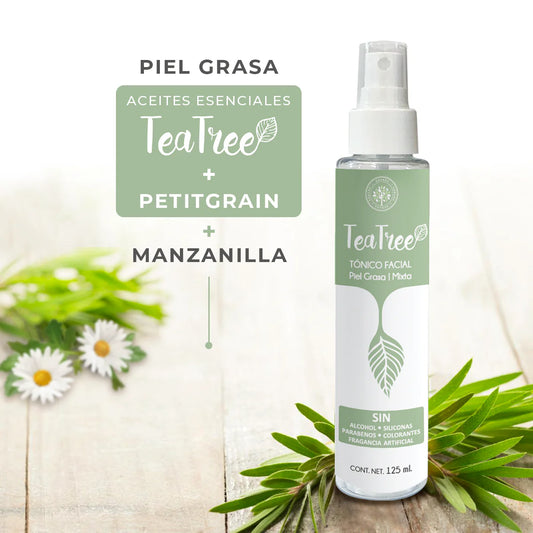 Arbora Tonico Facial Hidratante con Arbol de te y Manzanilla , Tea tree y Petitgrain 125ml
