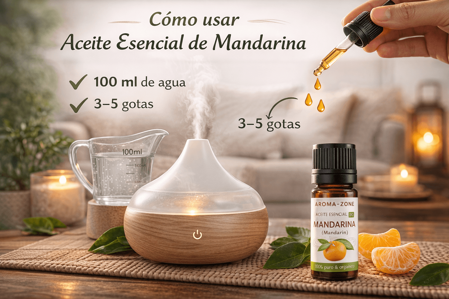 Como usar el Aceite Esencial de Mandarina en un aromatizador