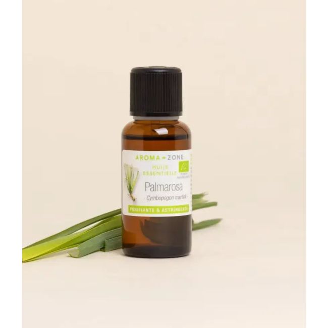 Aroma Zone Aceite Esencial de Palmarrosa 30ml Puro y Orgánico Cymbopogon Martinii