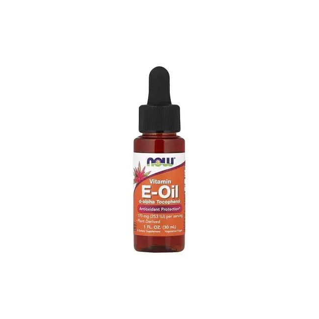 NOW Foods Aceite de Vitamina E 30ml - D-alfa-Tocoferol 253 UI - Vegano Sin OGM