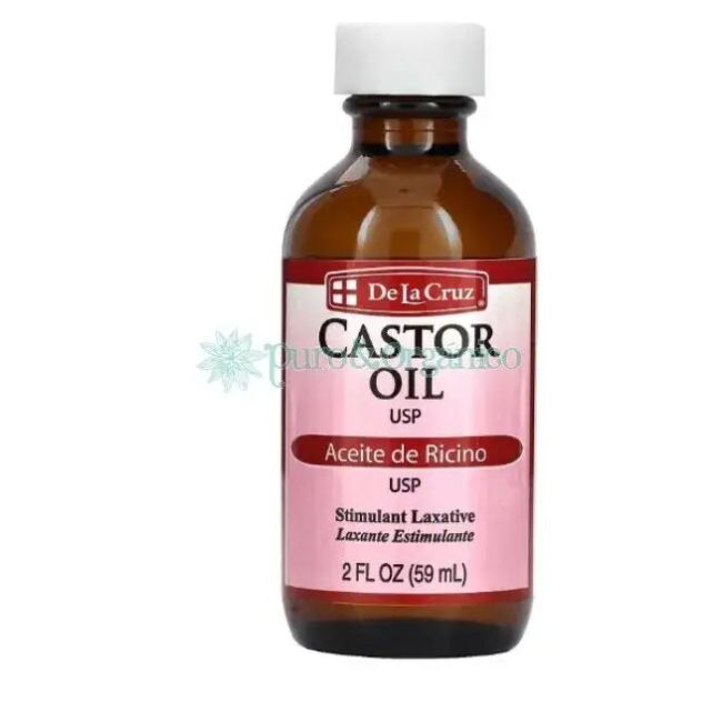 De la Cruz Aceite de Ricino 59ml Puro en frasco de vidrio Colombia Castor oil