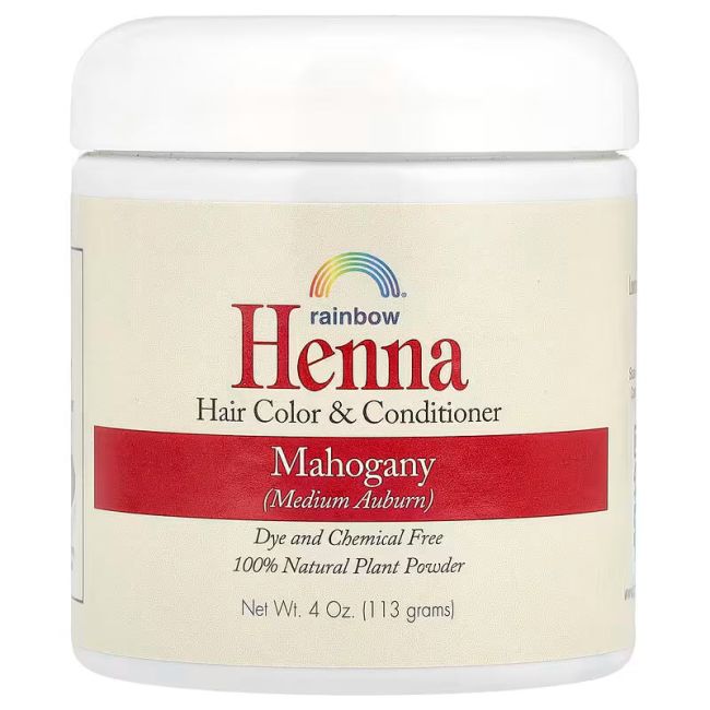 Rainbow Research Rainbow Henna Colorante y Acondicionador Caoba 78gr medio castaño rojizo Mahogany