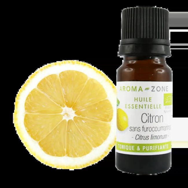 Aroma Zone Aceite Esencial de Limón FCF BIO 10ml | Citrus limon | Sin Furocumarinas