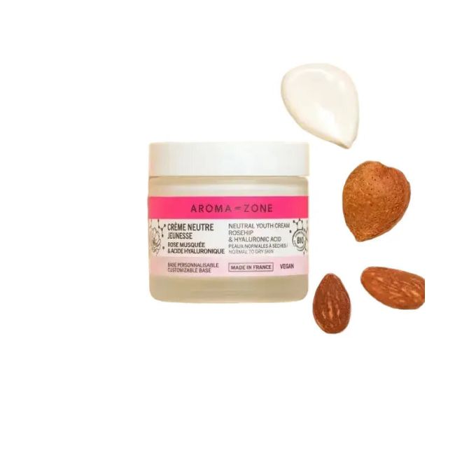 Aroma Zone Crema Base Neutral 50ml Facial y Corporal Juventil  100 Natural