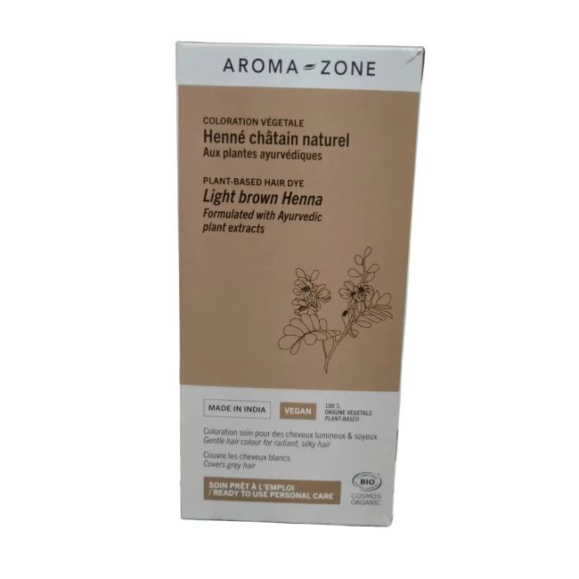 Aroma Zone Hena Organica Maron 200gr  Vegetal Chatain Natural