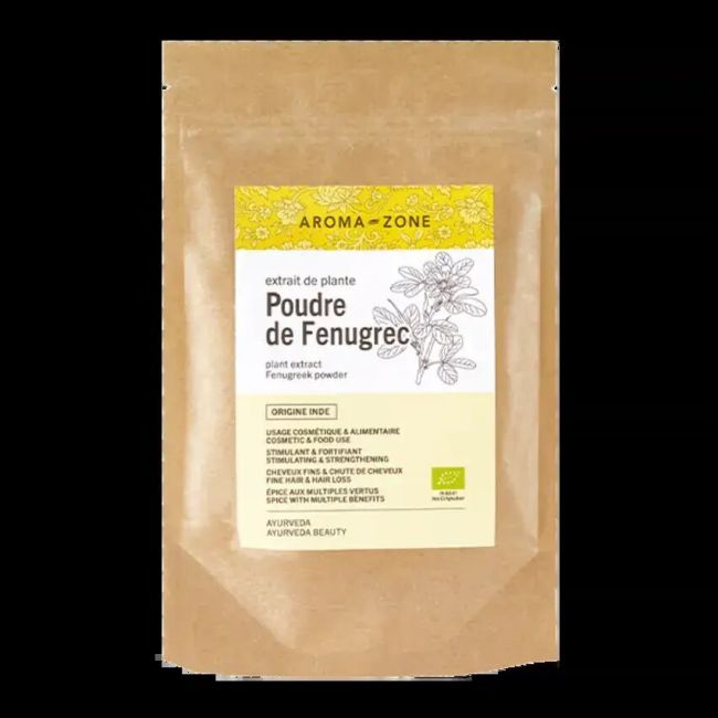 Polvo de Fenogreco 100gr Aroma Zone - Orgánico Certificado Capilar