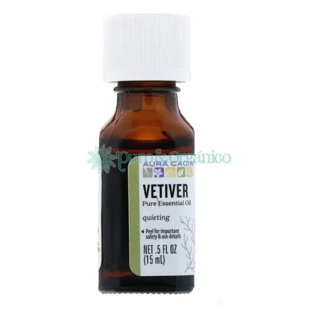 Aura Cacia Aceite Esencial Vetiver Puro 15ml Bogota Colombia