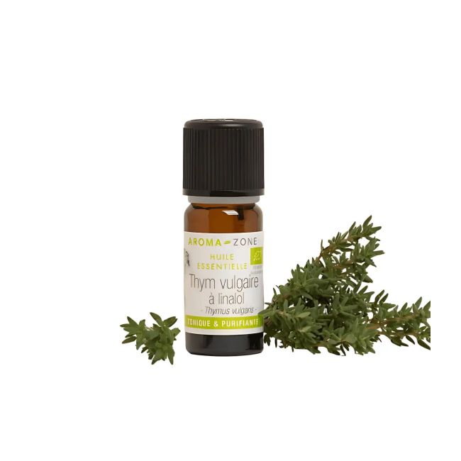 Aroma Zone Aceite Esencial de Tomillo Organico 10ml Vulgaris Quimiotipo Linalol