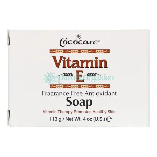 Cococare Jabon con Vitamina E sin fragancia 113gr Soap Fragrance Free