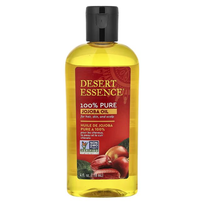 Desert Essence, Aceite de jojoba 100 % puro, Para el cabello, la piel y el cuero cabelludo, 118 ml