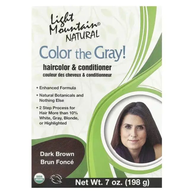 Light Mountain Hena Natural Castano Oscuro 198gr Dark Brown Lawsonia inermis
