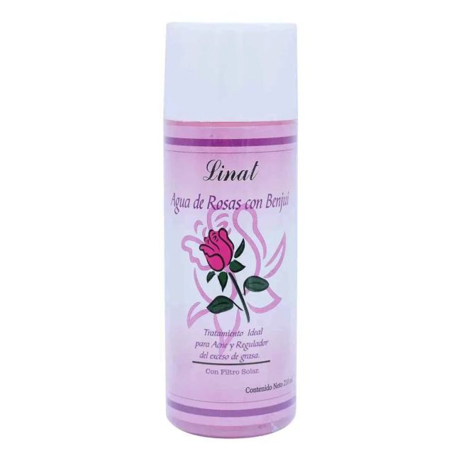 Linat Agua de Rosas Natural con Benjú 210ml - Tónico Facial - Rosa damascena
