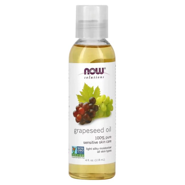 Now Aceite de Semillas de Uva 118ml Puro Y Orgánico Grapeseed oil