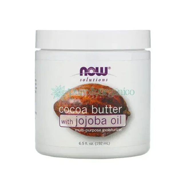 Now Manteca de Cocoa con Jojoba 184ml Puro y Organico Colombia cacao